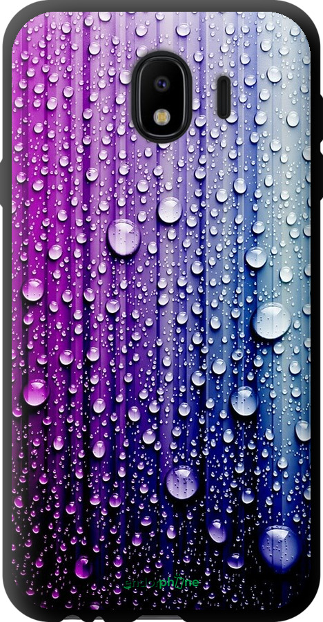 

TPU чорний чохол "Краплини води" для Samsung Galaxy J4 2018, Синій