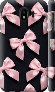 3D пластиковый матовый чехол 'Coquette Ribbons Dark Coquette' для Samsung Galaxy J4 2018 изображение 1