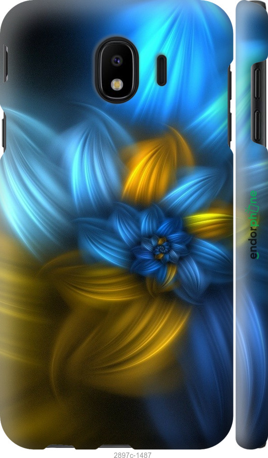 

3D пластиковий матовий чохол "Візерунок 46" для Samsung Galaxy J4 2018, Синій