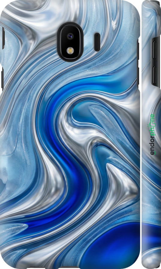 3D пластиковый матовый чехол Liquid Chrome для Samsung Galaxy J4 2018 - 6781m-1487 изображение 