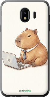 Силиконовый чехол 'Funny Capybara CEO Working' для Samsung Galaxy J4 2018 изображение 1
