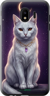 2D пластиковый chehol(1620) - TRANSLATE NOT EXISTS 'Mystic White Cat Gothic Dark Purple Gold' dlya(1621) - TRANSLATE NOT EXISTS Samsung Galaxy J4 2018 - 6805t-1487 изображение 1