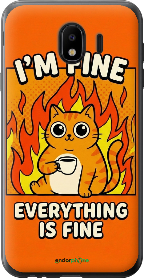 Силиконовый чехол Funny Cat для Samsung Galaxy J4 2018 - 6786u-1487 изображение 