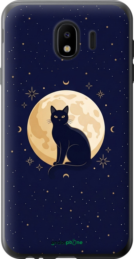 Силиконовый чехол Cute Cat Celestial/Witchy для Samsung Galaxy J4 2018 - 6787u-1487 изображение 