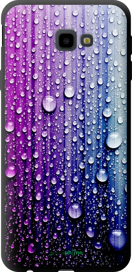 

TPU чорний чохол "Краплини води" для Samsung Galaxy J4 Plus 2018, Синій