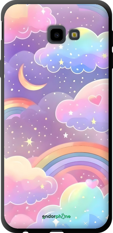 TPU чехол Облака и радуга для Samsung Galaxy J4 Plus 2018 - 6312b-1594 изображение 