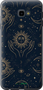 Силиконовый чехол Celestial Harmony: Sun & Moon Gold Mystic Pattern для Samsung Galaxy J4 Plus 2018 - 6778u-1594 изображение 