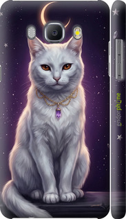 3D пластиковий матовий чехол Mystic White Cat Gothic Dark Purple Gold для Samsung Galaxy J5 (2016) J510H - 6805m-264 изображение 