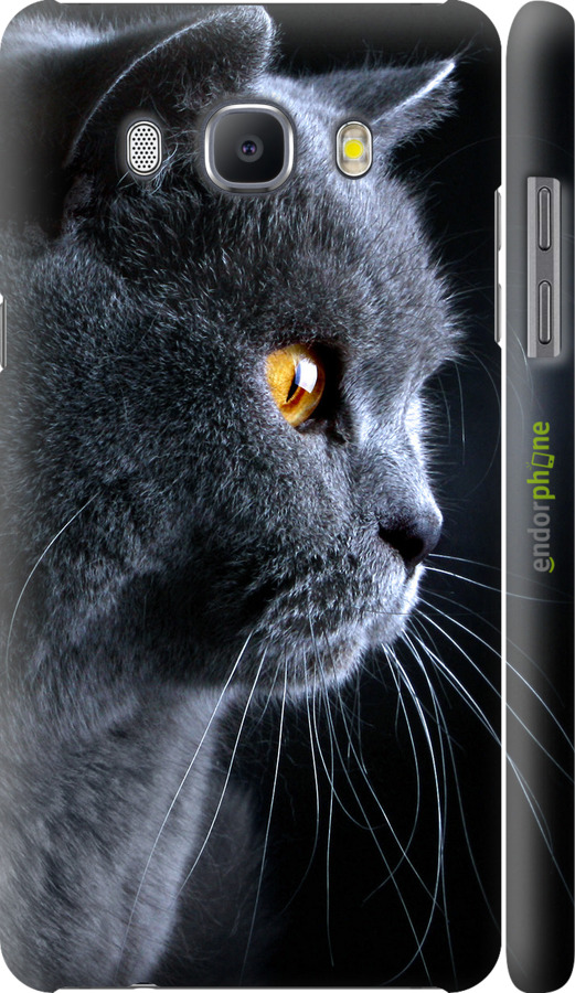 

3D пластиковий матовий чохол "Гарний кіт" для Samsung Galaxy J5 (2016) J510H, Чорний
