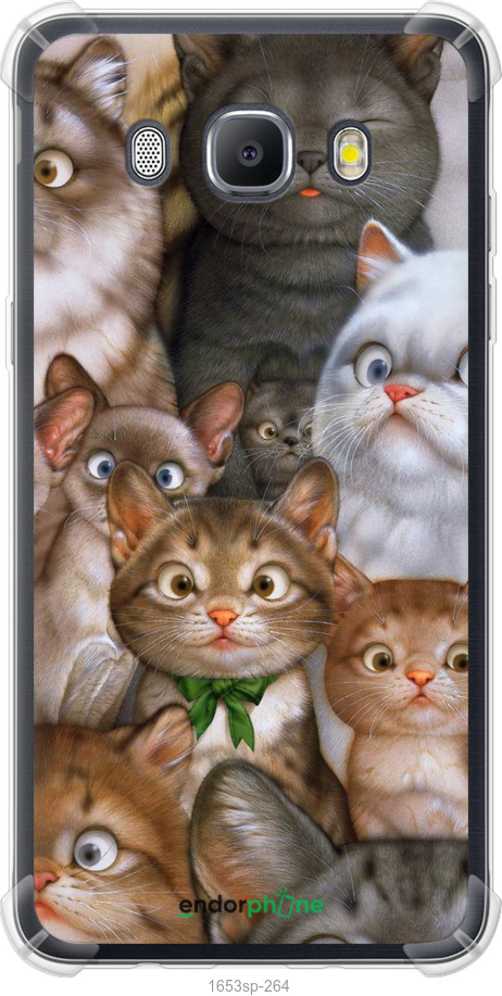 

Силіконовий протиударний с посиленими кутами чохол "Коти" для Samsung Galaxy J5 (2016) J510H