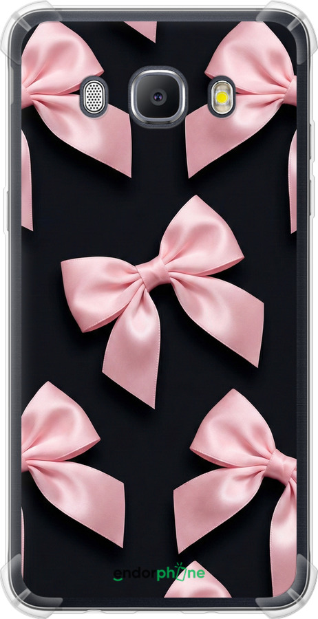 Силіконовий протиударний с посиленими кутами чехол Coquette Ribbons Dark Coquette для Samsung Galaxy J5 (2016) J510H - 6767sp-264 изображение 
