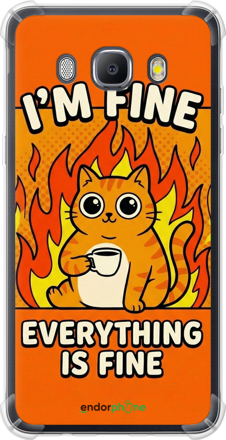 Силикон с усиленными углами чехол Funny Cat для Samsung Galaxy J5 (2016) J510H - 6786sp-264 изображение 