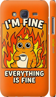 3D пластиковий матовий чехол Funny Cat для Samsung Galaxy J5 (2015) J500H - 6786m-100 изображение 