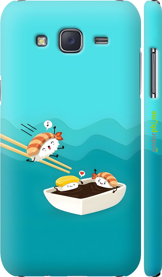 3D пластиковый матовый чехол Суши для Samsung Galaxy J5 (2015) J500H - 6354m-100 изображение 