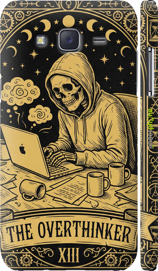 3D пластиковый глянцевый чехол The Overthinker для Samsung Galaxy J5 (2015) J500H - 6774c-100 изображение 