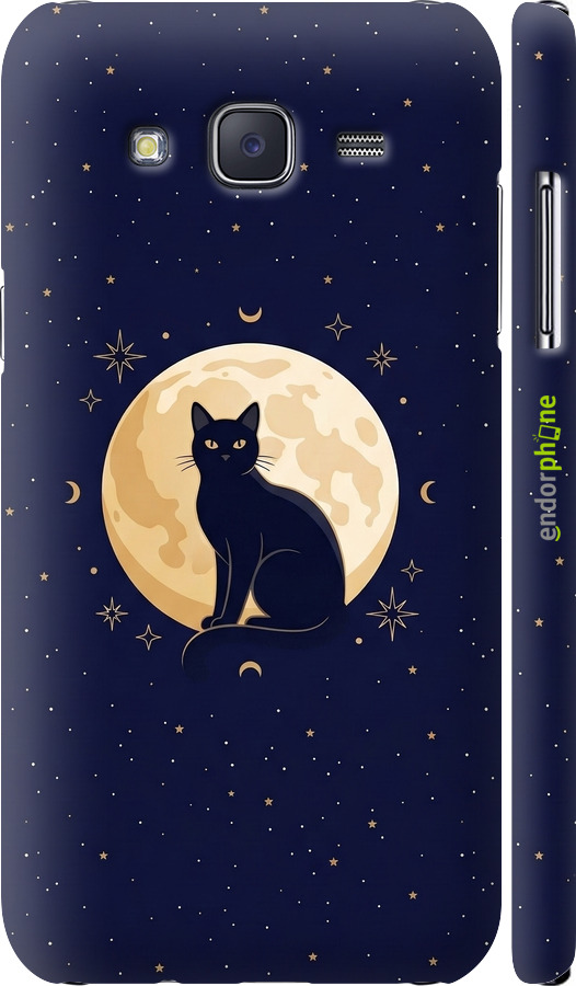 3D пластиковий матовий чехол Cute Cat Celestial/Witchy для Samsung Galaxy J5 (2015) J500H - 6787m-100 изображение 