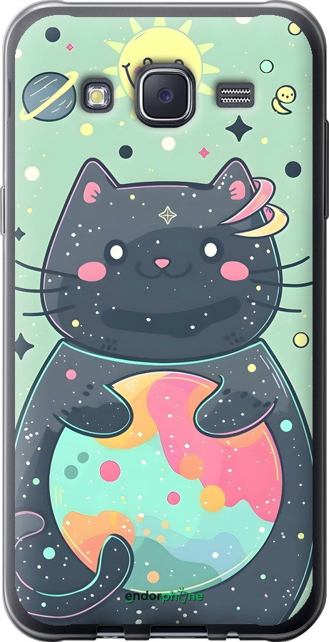 Силиконовый чехол Милый котик для Samsung Galaxy J5 (2015) J500H - 6364u-100 изображение 