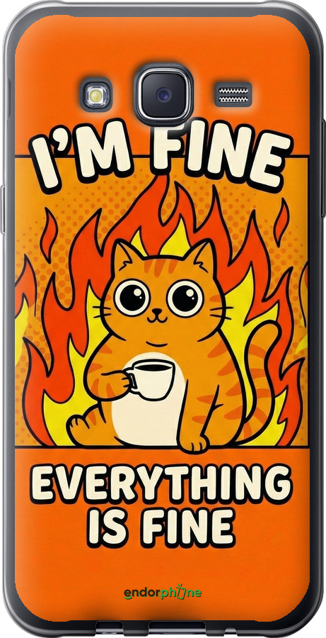 2D пластиковый чехол Funny Cat для Samsung Galaxy J5 (2015) J500H - 6786t-100 изображение 