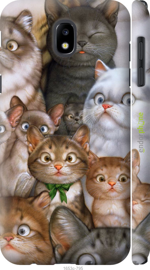 

3D пластиковий матовий чохол "Коти" для Samsung Galaxy J5 J530 (2017)