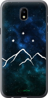 2D пластиковый чехол Горы и звезды нарисованы на фоне галактики для Samsung Galaxy J5 J530 (2017) - 6490t-795 изображение 