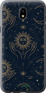 2D пластиковый чехол Celestial Harmony: Sun & Moon Gold Mystic Pattern для Samsung Galaxy J5 J530 (2017) - 6778t-795 изображение 