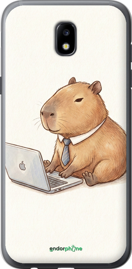 2D пластиковый чехол Funny Capybara CEO Working для Samsung Galaxy J5 J530 (2017) - 6777t-795 изображение 
