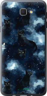 2D пластиковий чехол Зображення котиків з темною аквареллю для Samsung Galaxy J5 Prime - 6521t-465 изображение 