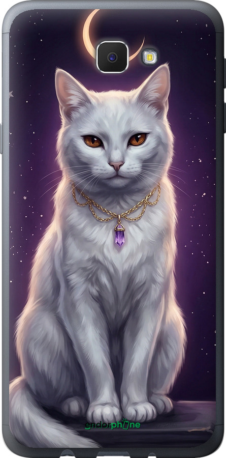Силіконовий чехол Mystic White Cat Gothic Dark Purple Gold для Samsung Galaxy J5 Prime - 6805u-465 изображение 
