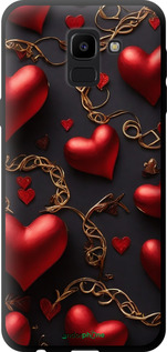 TPU чехол Сердечки для Samsung Galaxy J6 2018 - 5831b-1486 изображение 