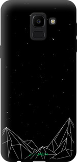TPU чехол Черно белые абстрактные горы для Samsung Galaxy J6 2018 - 6437b-1486 изображение 