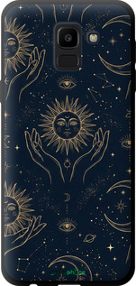 TPU чехол Celestial Harmony: Sun & Moon Gold Mystic Pattern для Samsung Galaxy J6 2018 - 6778b-1486 изображение 