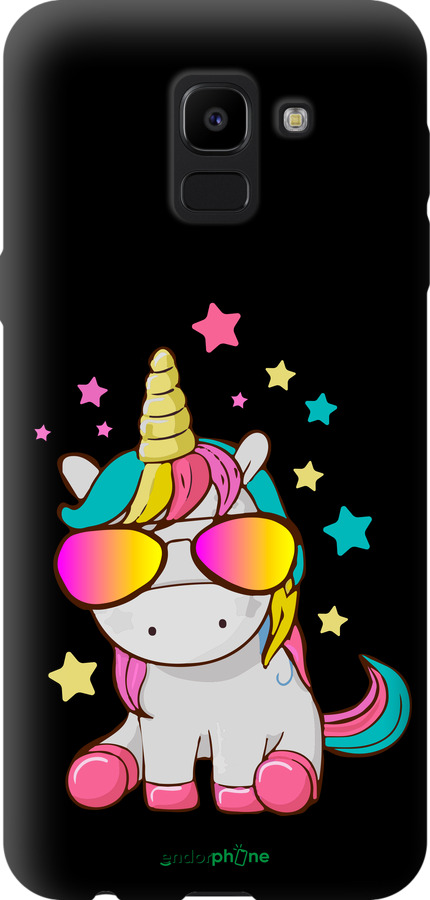 TPU чехол Єдиноріг в окулярах для Samsung Galaxy J6 2018 - 4879b-1486 изображение 