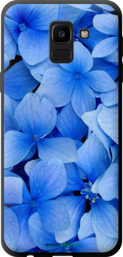 TPU чехол Сині квіти для Samsung Galaxy J6 2018 - 526b-1486 изображение 
