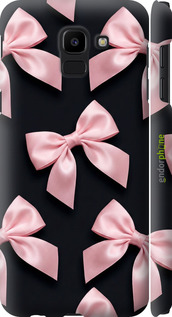 3D пластиковый матовый чехол Coquette Ribbons Dark Coquette для Samsung Galaxy J6 2018 - 6767m-1486 изображение 