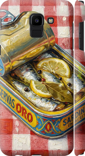 3D пластиковий матовий чехол Vintage Sardine Tin Phone для Samsung Galaxy J6 2018 - 6772m-1486 изображение 