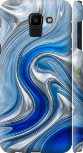 3D пластиковый матовый чехол Liquid Chrome для Samsung Galaxy J6 2018 - 6781m-1486 изображение 