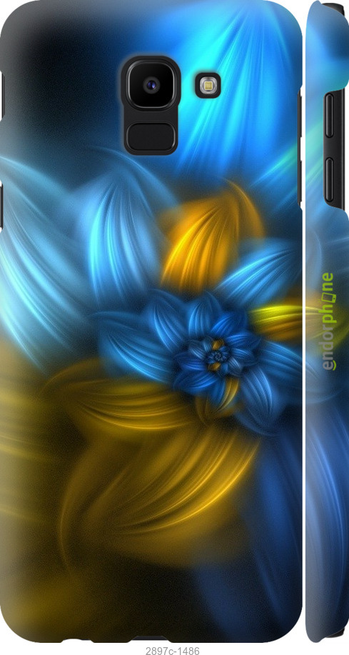 

3D пластиковий матовий чохол "Візерунок 46" для Samsung Galaxy J6 2018, Синій