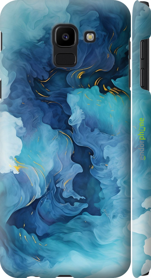 3D пластиковый матовый чехол Акварель для Samsung Galaxy J6 2018 - 6320m-1486 изображение 