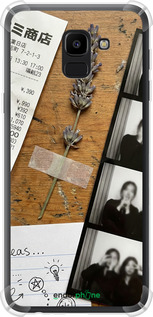 Силикон с усиленными углами чехол Aesthetic Scrapbook Collage для Samsung Galaxy J6 2018 - 6773sp-1486 изображение 