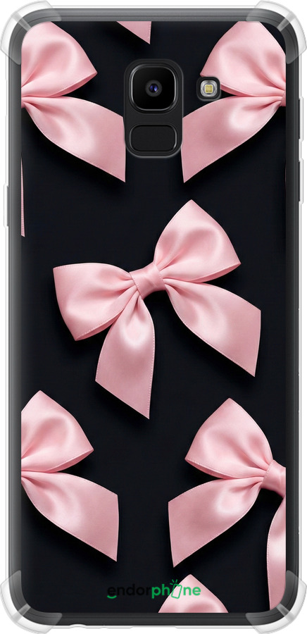 Силикон с усиленными углами чехол Coquette Ribbons Dark Coquette для Samsung Galaxy J6 2018 - 6767sp-1486 изображение 