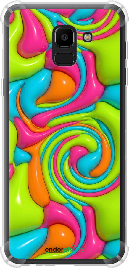 Силикон с усиленными углами чехол Y2K Jelly Dream для Samsung Galaxy J6 2018 - 6780sp-1486 изображение 