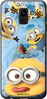 2D пластиковий чехол Миньоны для Samsung Galaxy J6 2018 - 6386t-1486 изображение 