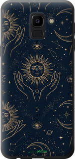 2D пластиковий чехол Celestial Harmony: Sun & Moon Gold Mystic Pattern для Samsung Galaxy J6 2018 - 6778t-1486 изображение 