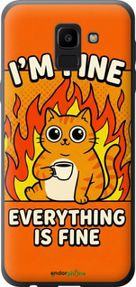 2D пластиковый чехол Funny Cat для Samsung Galaxy J6 2018 - 6786t-1486 изображение 