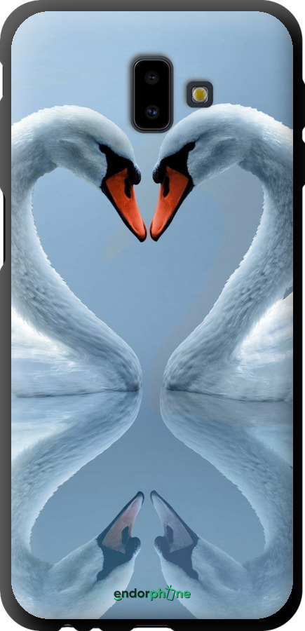 TPU чехол Лебеді для Samsung Galaxy J6 Plus 2018 - 6007b-1586 изображение 