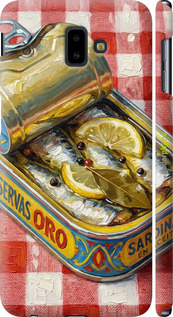 3D пластиковый матовый чехол Vintage Sardine Tin Phone для Samsung Galaxy J6 Plus 2018 - 6772m-1586 изображение 