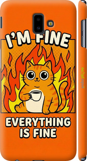 3D пластиковый матовый чехол 'Funny Cat' для Samsung Galaxy J6 Plus 2018 изображение 13