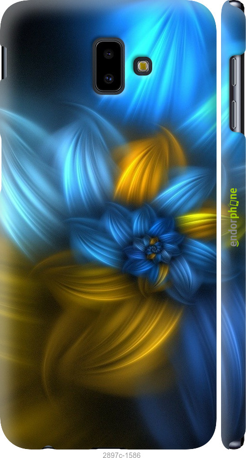 

3D пластиковий матовий чохол "Візерунок 46" для Samsung Galaxy J6 Plus 2018, Синій