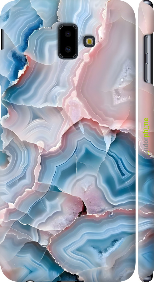 3D пластиковий матовий чехол Мрамор для Samsung Galaxy J6 Plus 2018 - 6306m-1586 изображение 