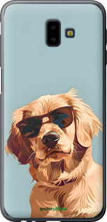2D пластиковый чехол Пес в очках для Samsung Galaxy J6 Plus 2018 - 6381t-1586 изображение 